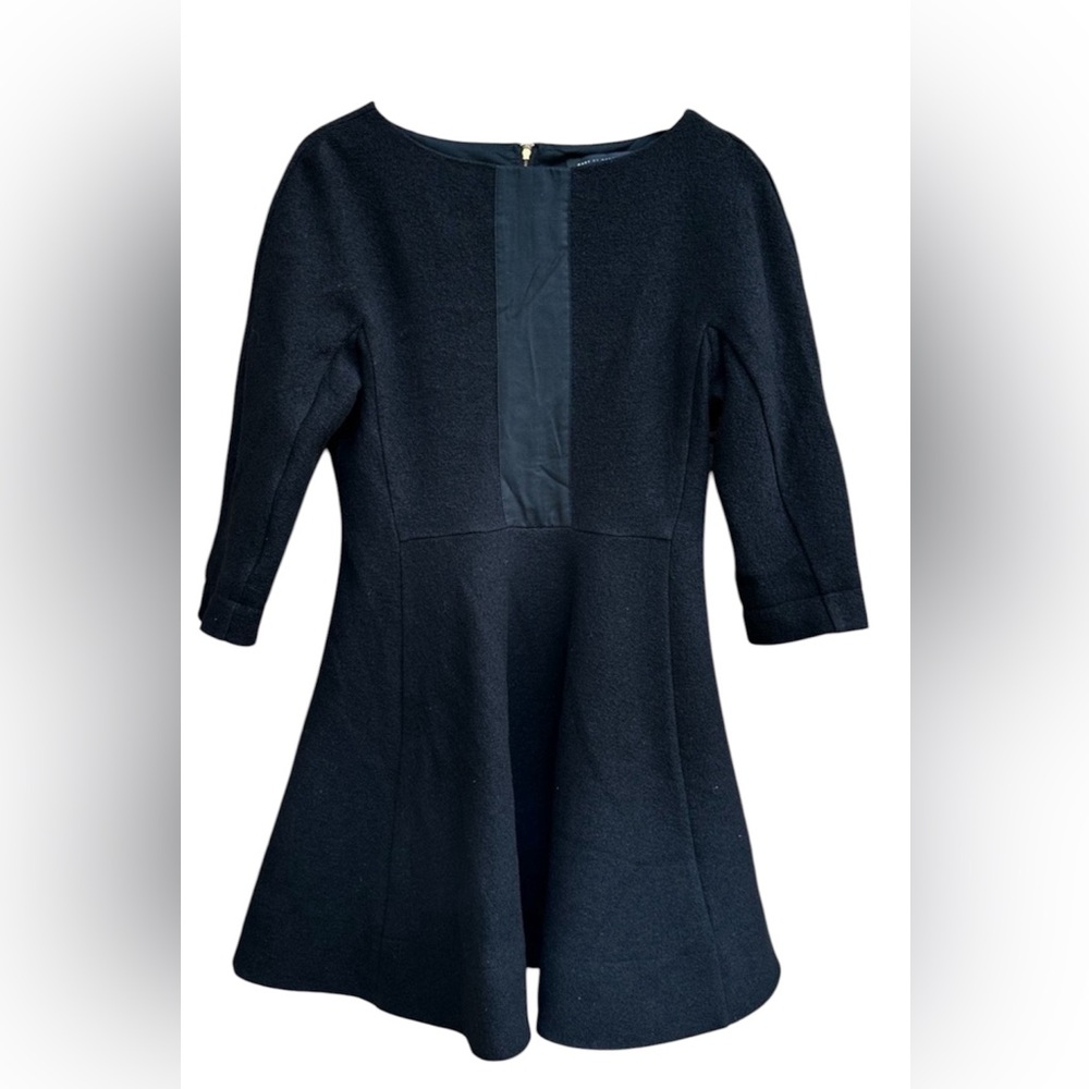 Marc by Marc Jacobs Wool+Silk Black Mini Dress 3/4 Sleeve size M Women’s